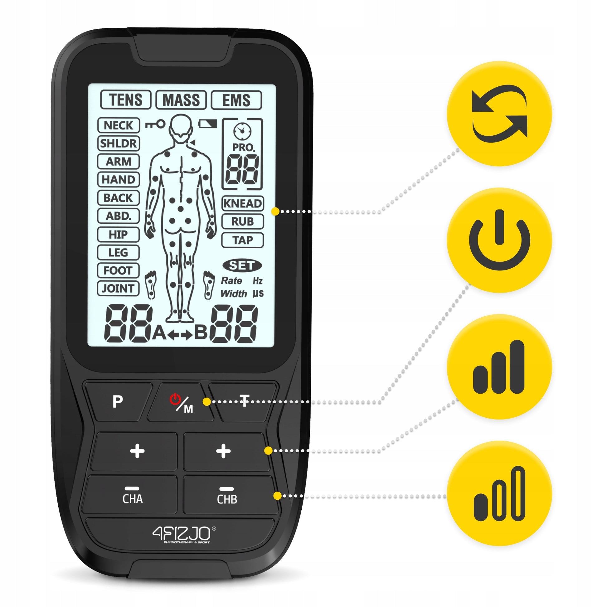 ELECTROSTIMULATION MUSCLE MASSAGE STIMULATION ELECTROTHERAPY TENS EMS LITE