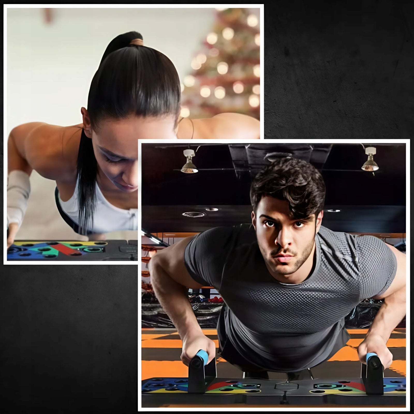Board exercise push-up handles PUSH UP multifunctional 16in1 + resistance rubbers