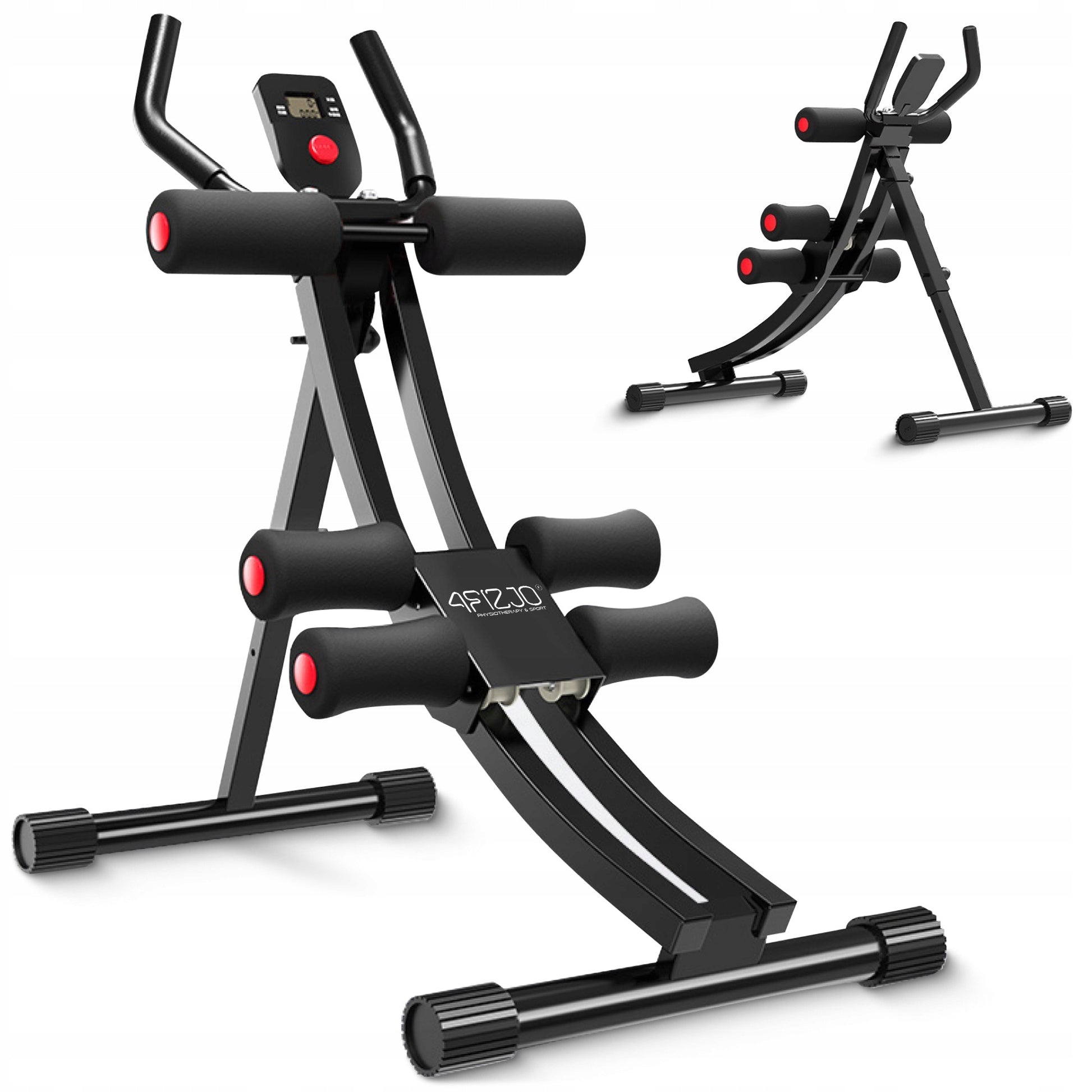 ABDOMINAL MUSCLE TRAINER ADJUSTABLE FOLDING FOR EXERCISE WITH COUNTER 4FIZJO