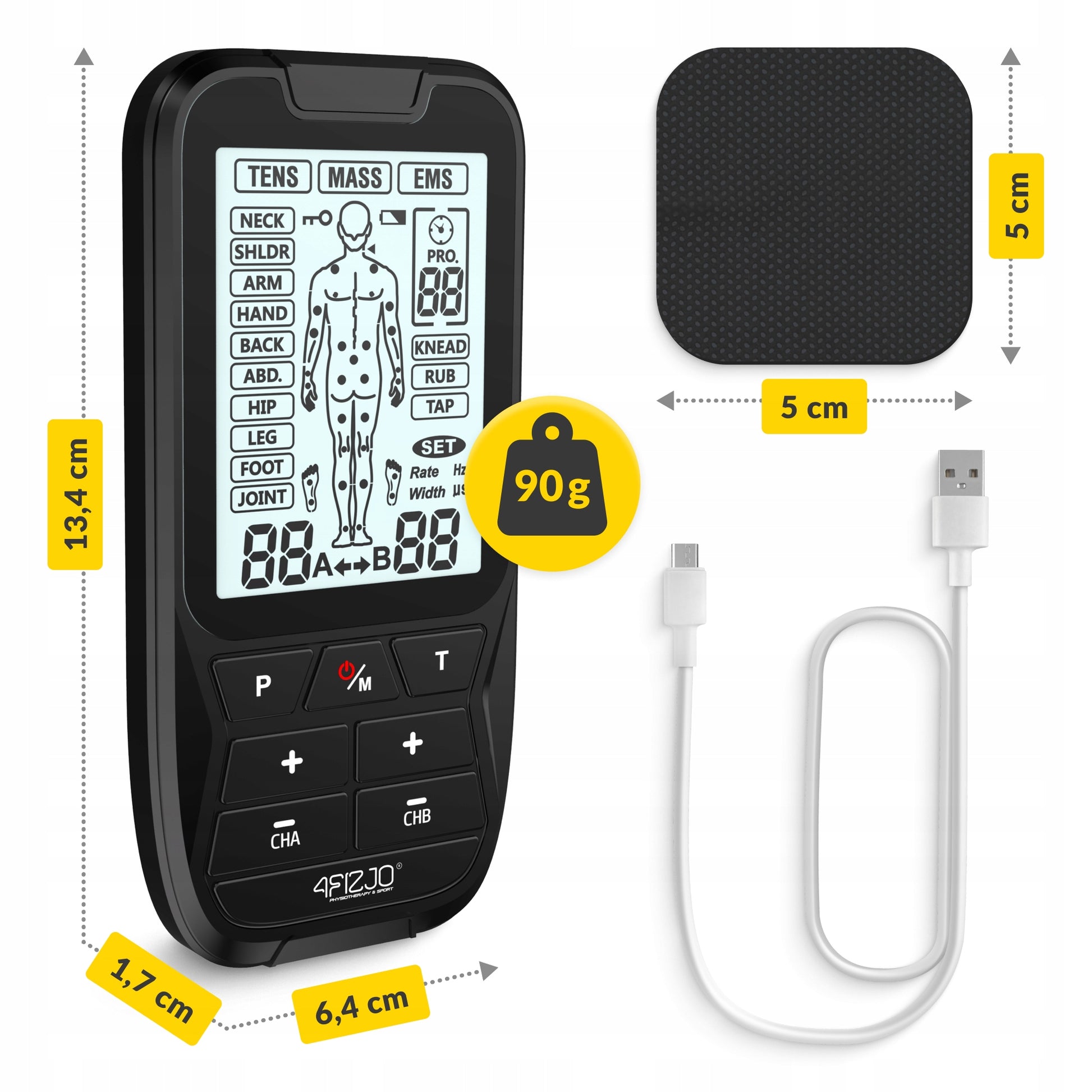 ELECTROSTIMULATION MUSCLE MASSAGE STIMULATION ELECTROTHERAPY TENS EMS LITE