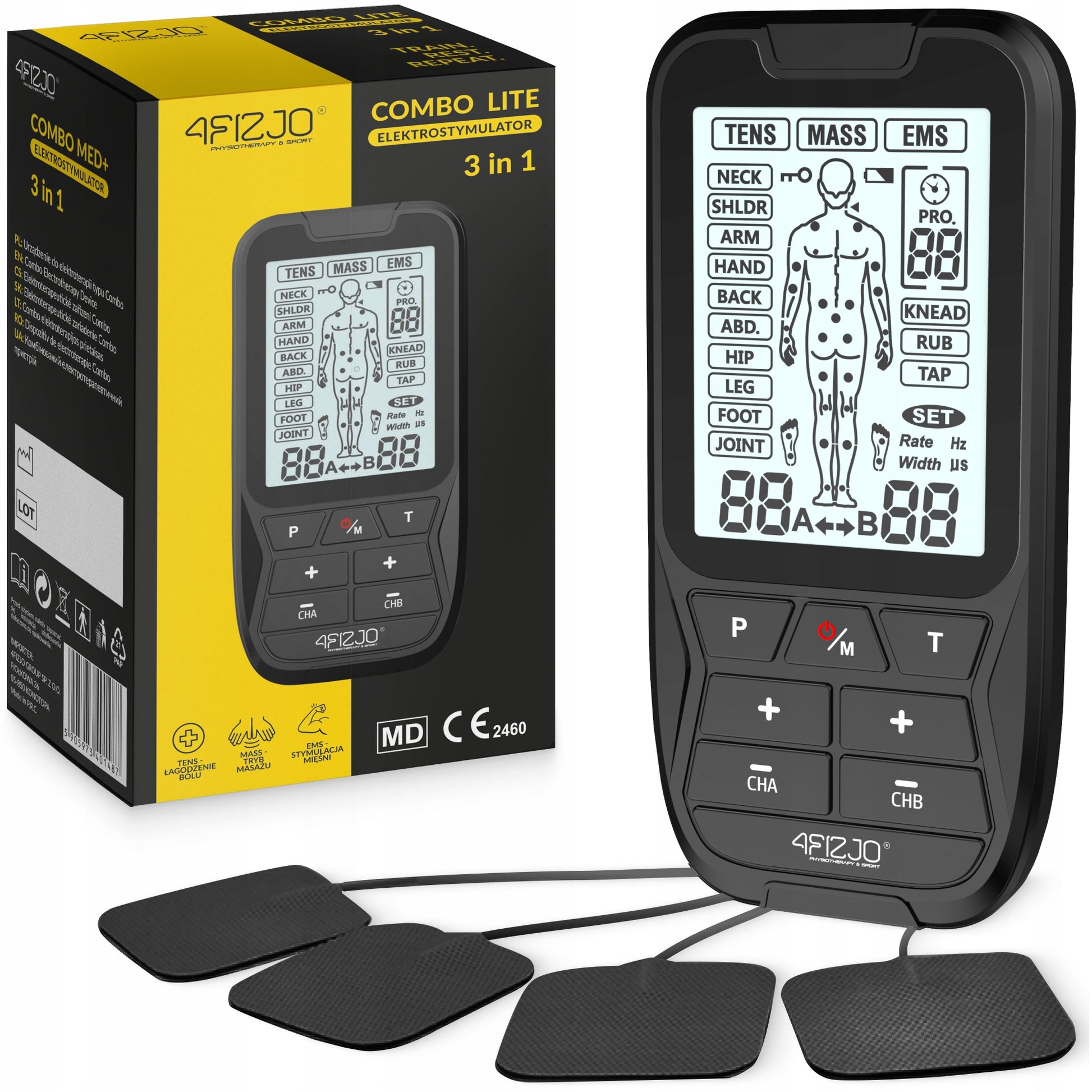 ELECTROSTIMULATION MUSCLE MASSAGE STIMULATION ELECTROTHERAPY TENS EMS LITE