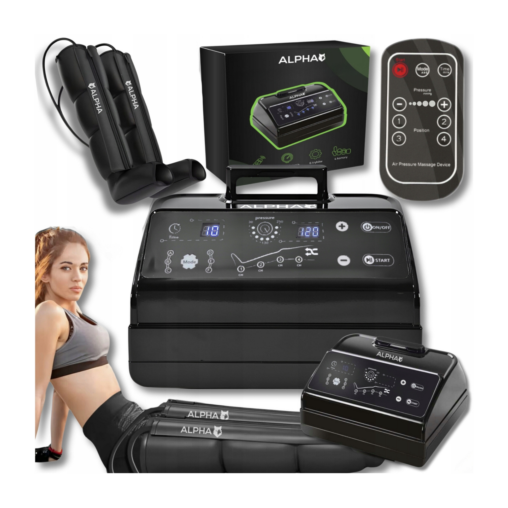 Lymphatic Drainage Compression Device - Leg Massager ALPHA Presotherapy