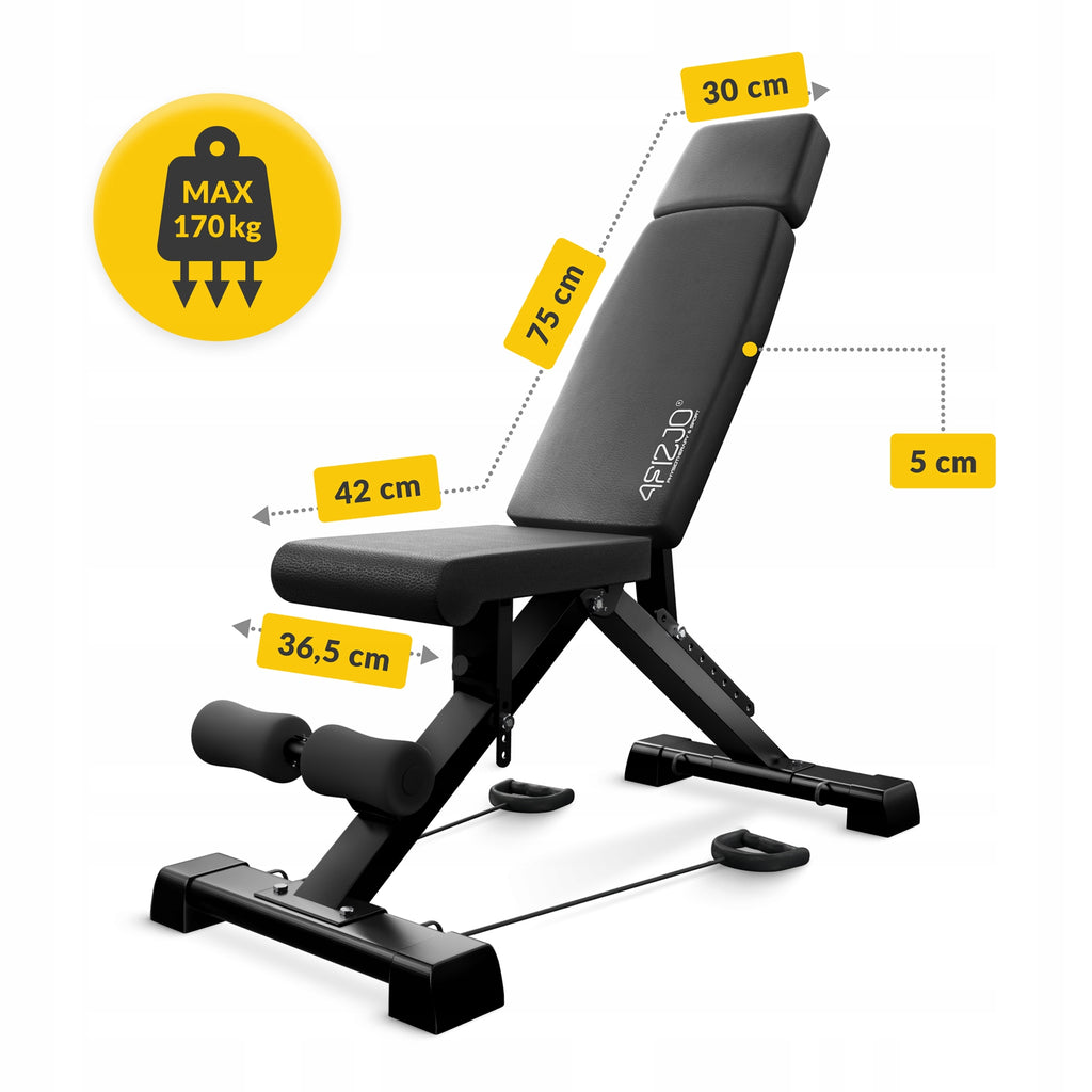 FOLDING WEIGHT BENCH ADJUSTABLE FOR EXERCISE STRAIGHT SLANTED BENCH EVO