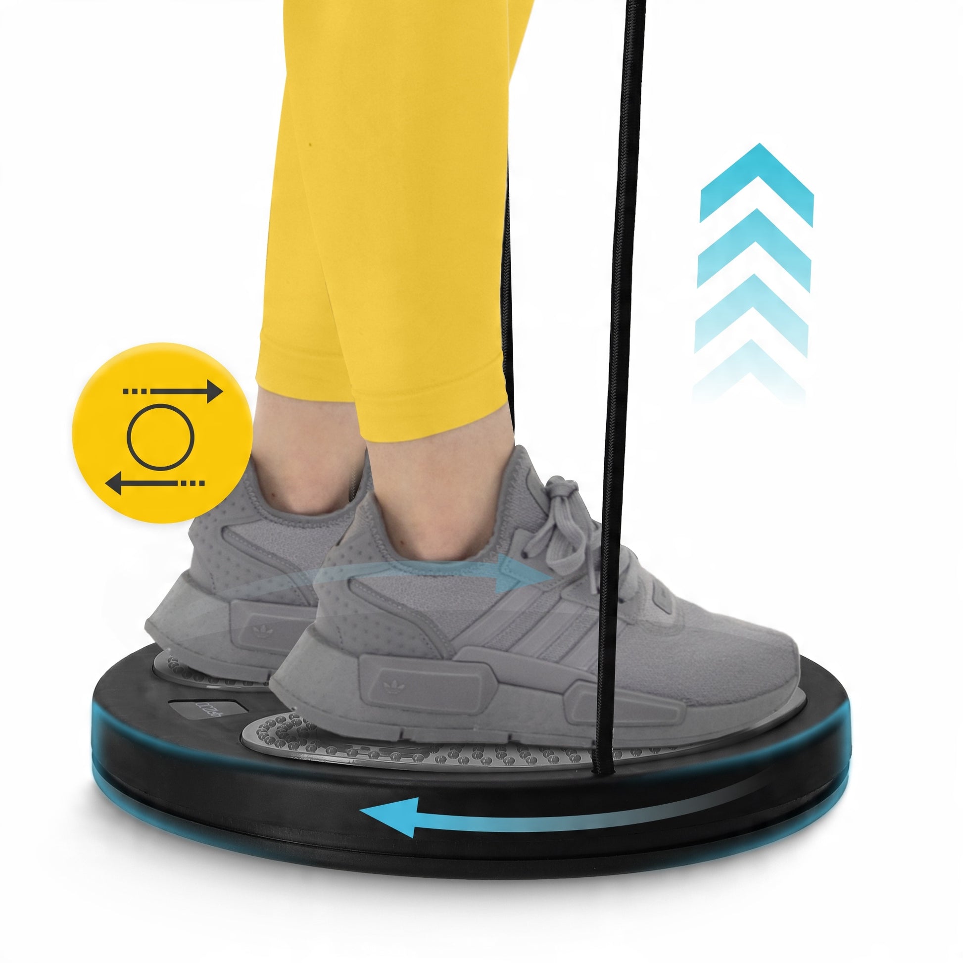 TWISTER SWIVEL FOR EXERCISE WITH CORDS FOOT MASSAGER PLATFORM WITH PROJECTIONS