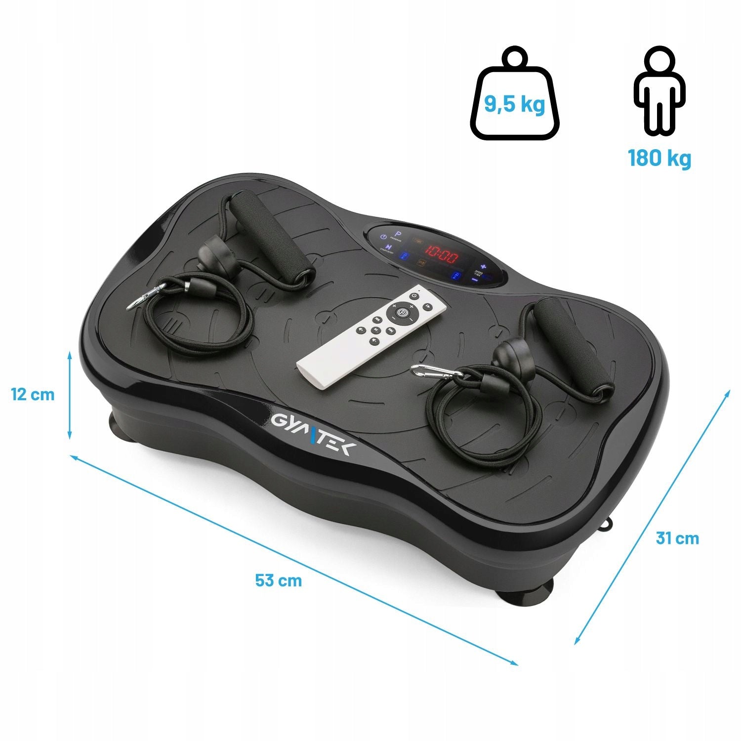VIBRATION PLATFORM VIBRATING TRAINING MASSAGER WITH REMOTE CONTROL XP500 GYMTEK