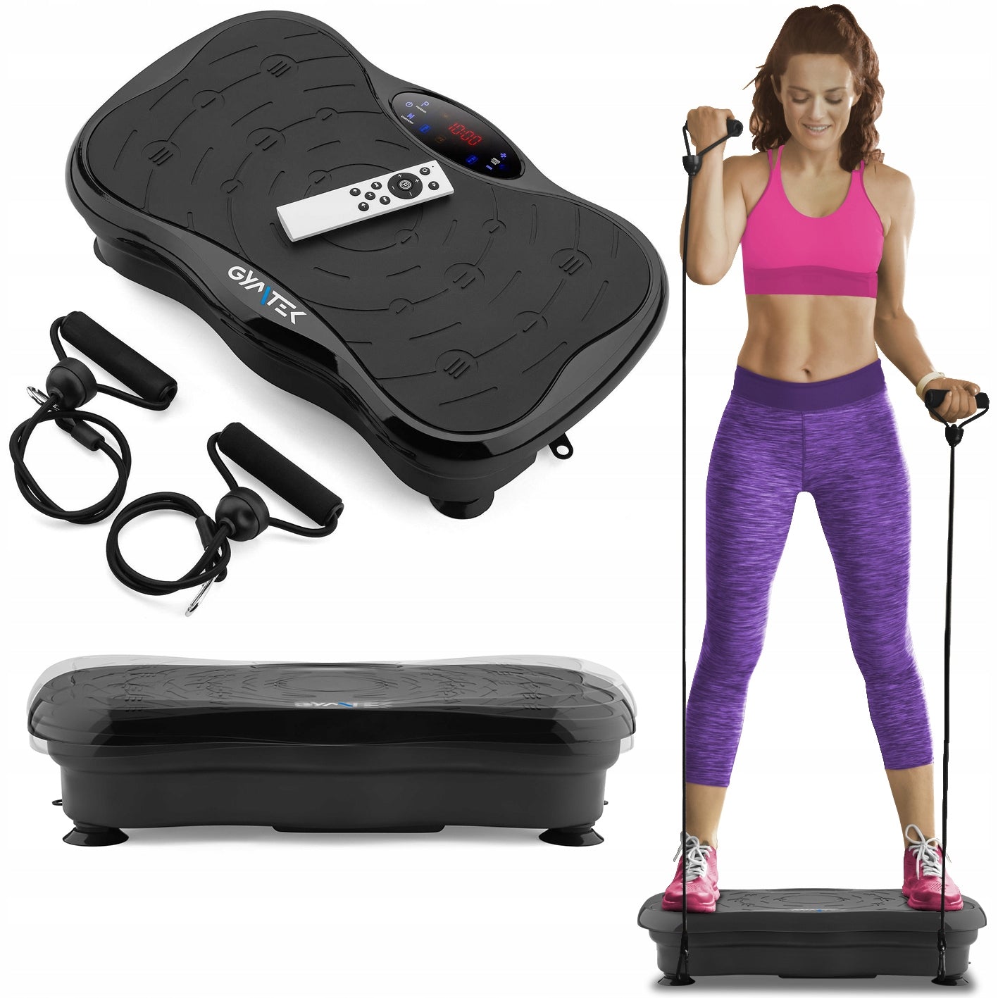VIBRATION PLATFORM VIBRATING TRAINING MASSAGER WITH REMOTE CONTROL XP500 GYMTEK