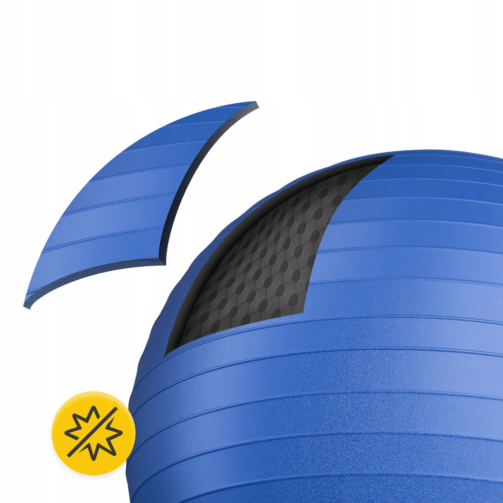 GYMNASTIC BALL REHABILITATION FITNESS TRAINING ANTI BURST WITH PUMP 65CM