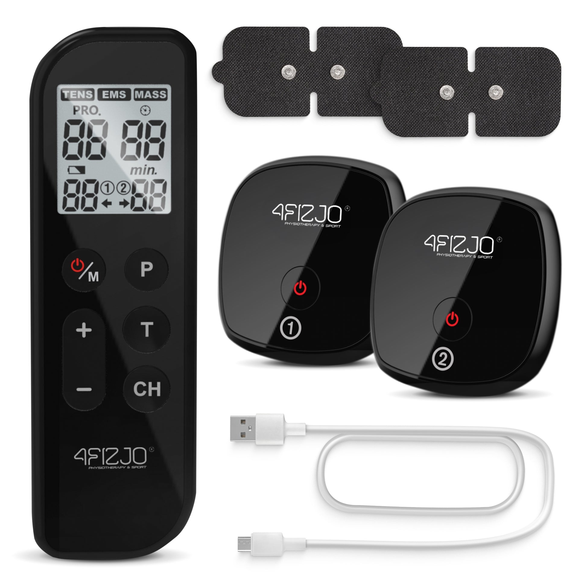 ELECTROSTIMULATOR MUSCLE MASSAGE STIMULATION ELECTROTHERAPY TENS EMS EVO 3in1