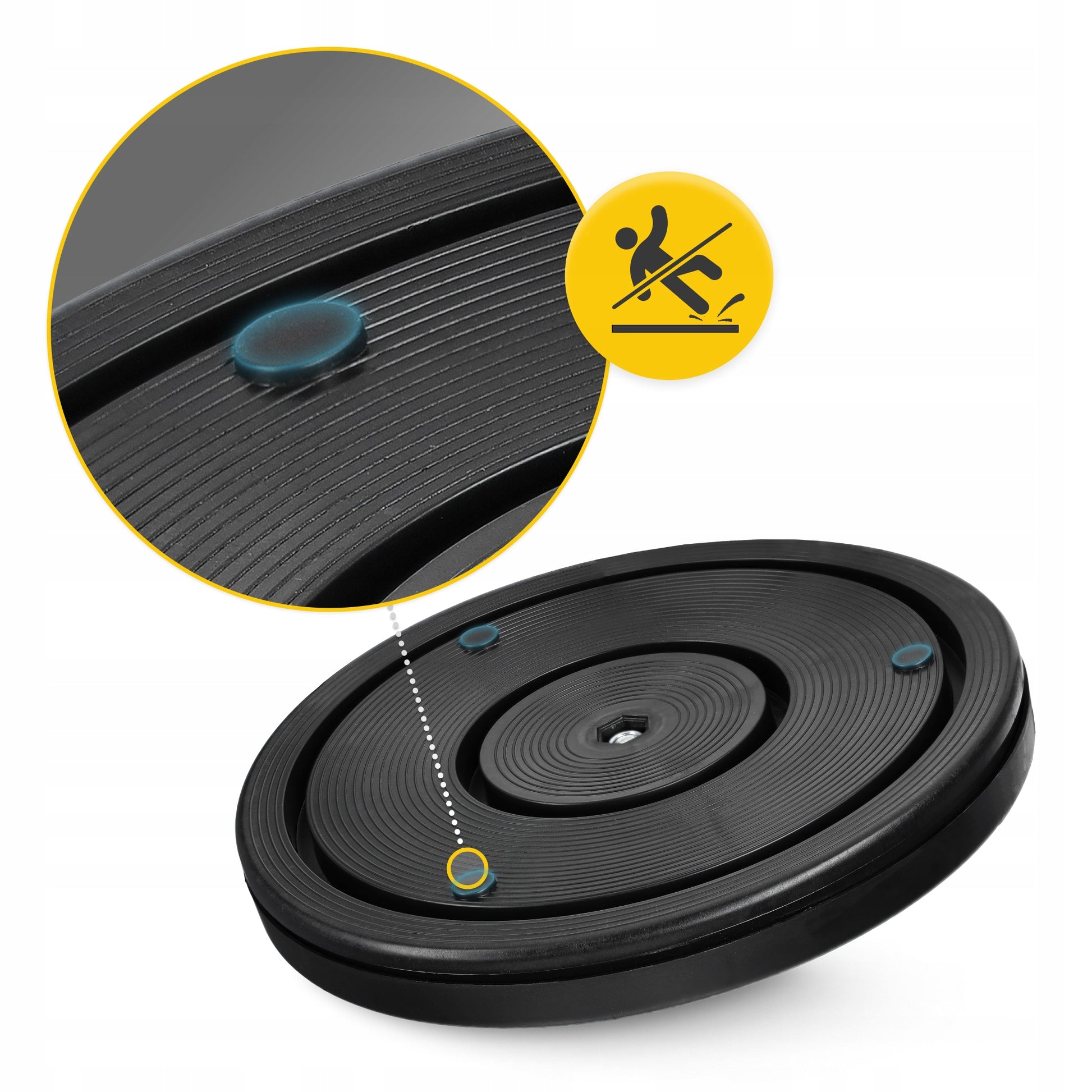 TWISTER SWIVEL FOR EXERCISE WITH CORDS FOOT MASSAGER PLATFORM WITH PROJECTIONS