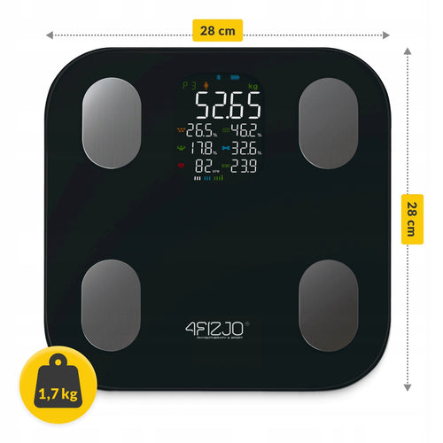 BATHROOM SCALE ANALYTICAL ELECTRONIC FAT MEASUREMENT BMI GLASS PRO