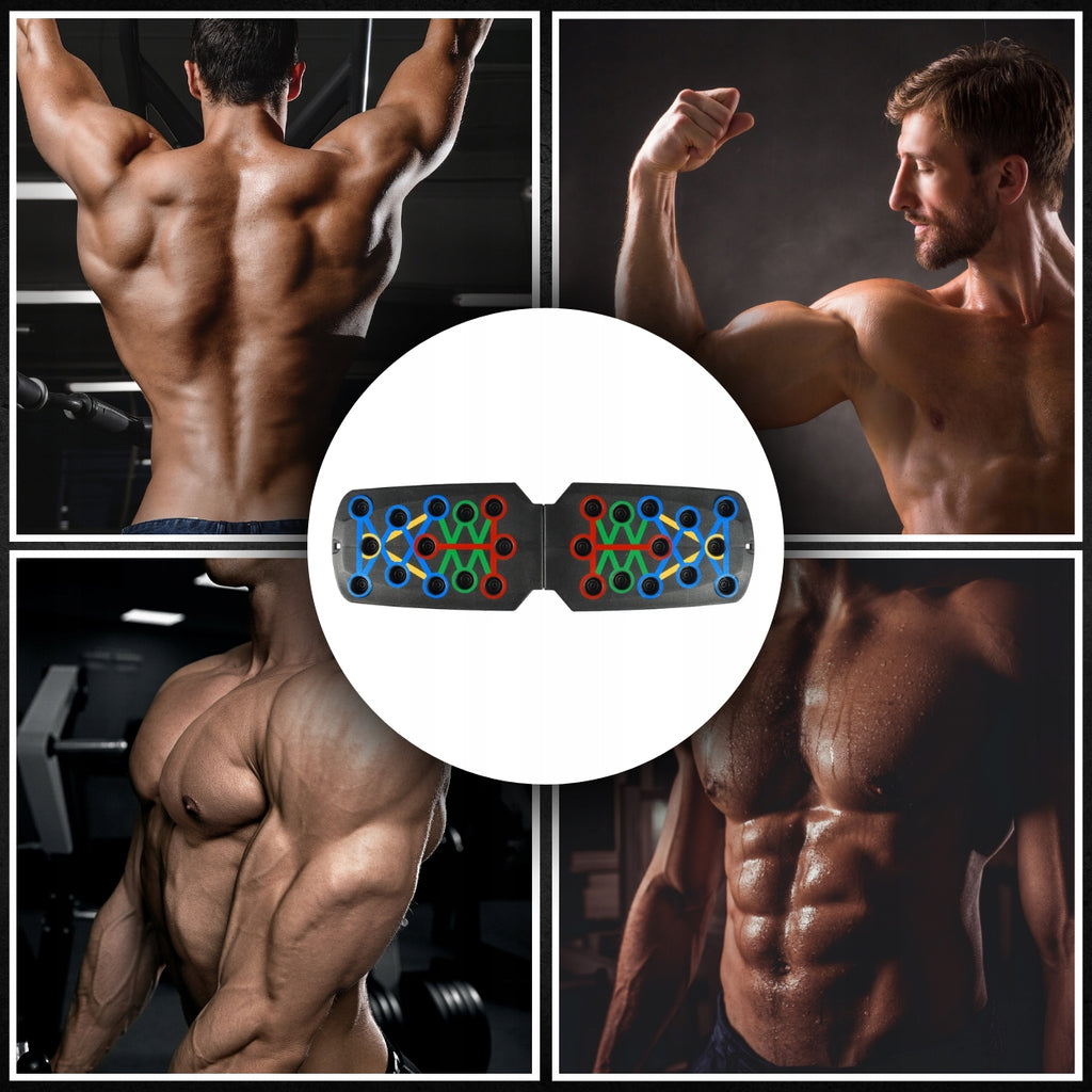 Board exercise push-up handles PUSH UP multifunctional 16in1 + resistance rubbers