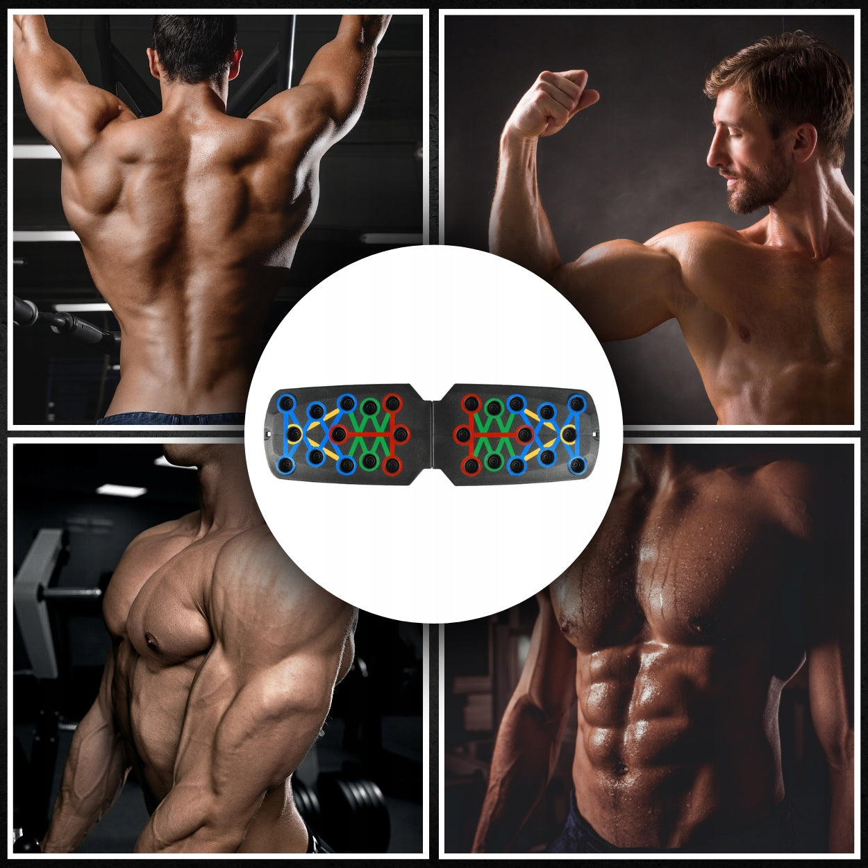Board exercise push-up handles PUSH UP multifunctional 16in1 + resistance rubbers