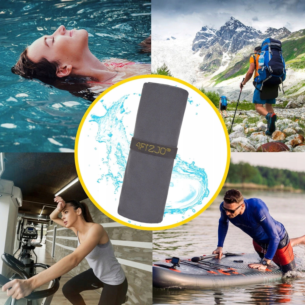 QUICK-DRYING MICROFIBER BATH TOWEL FOR GYM LARGE 180 x 100 CM