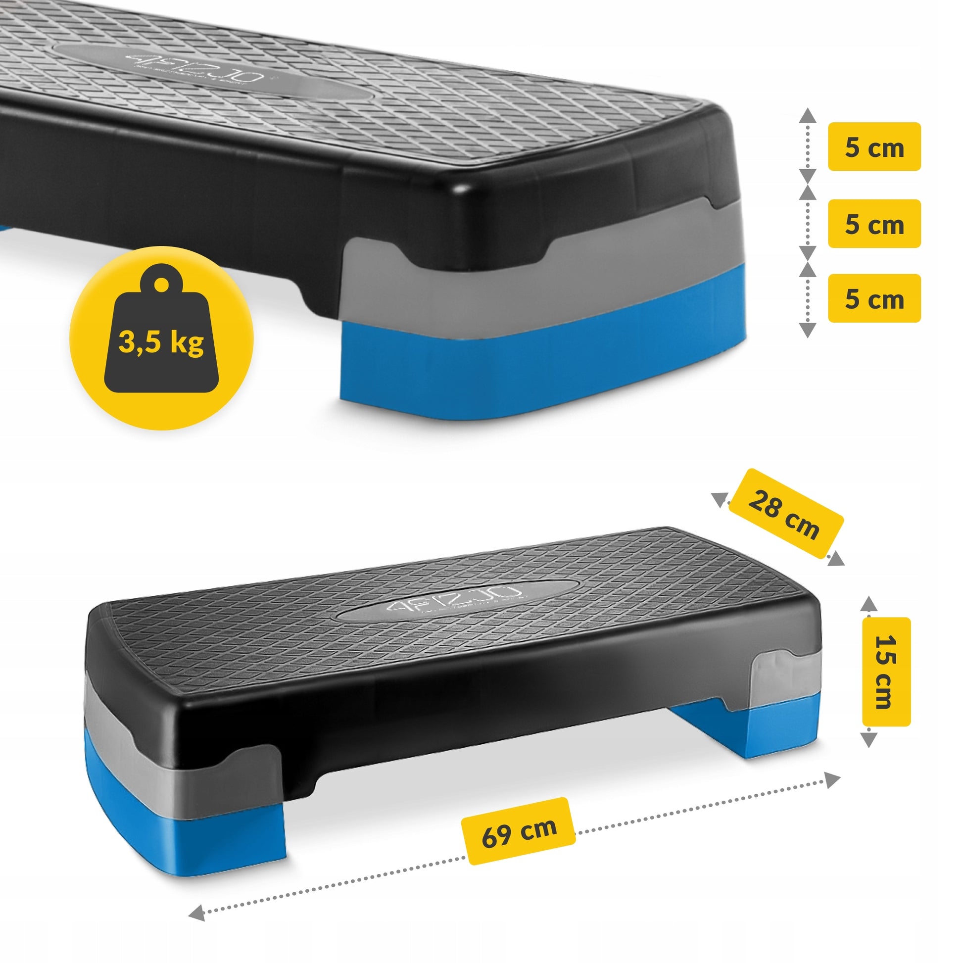 STEP FOR FITNESS AEROBICS EXERCISE 2 STAGE ADJUSTABLE DURABLE
