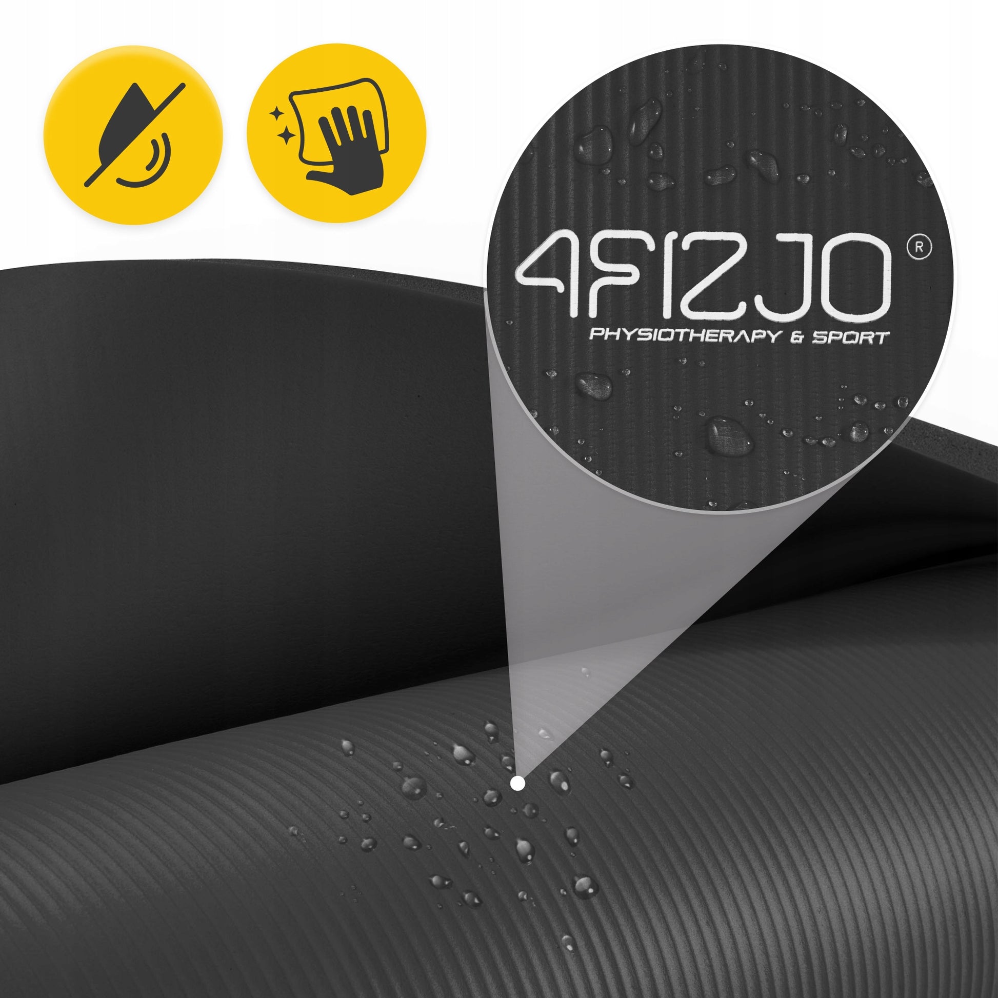 YOGA EXERCISE MAT GYMNASTIC TRAINING FITNESS HANDLE THICK NBR 1,5CM