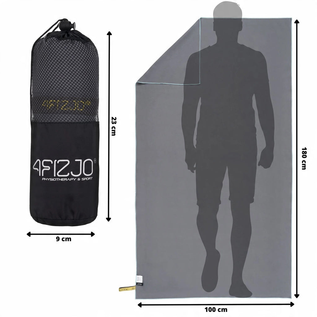 QUICK-DRYING MICROFIBER BATH TOWEL FOR GYM LARGE 180 x 100 CM
