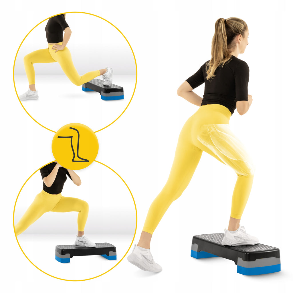 STEP FOR FITNESS AEROBICS EXERCISE 2 STAGE ADJUSTABLE DURABLE