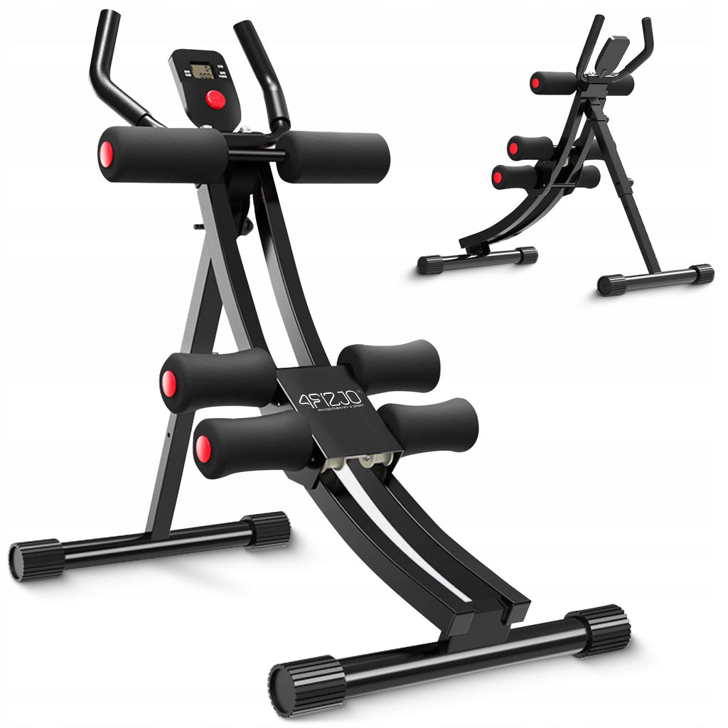 ABDOMINAL MUSCLE TRAINER ADJUSTABLE FOLDING FOR EXERCISE WITH COUNTER 4FIZJO