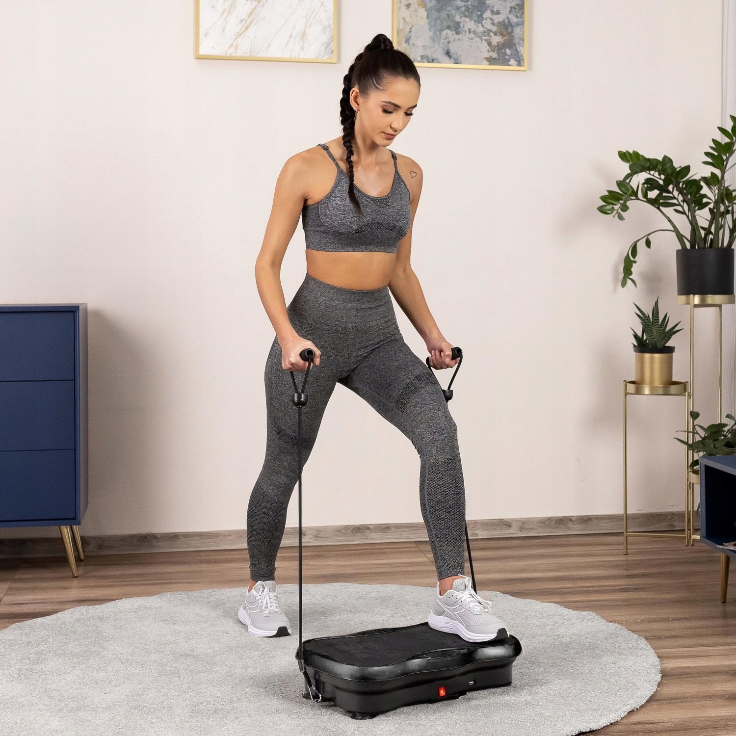 VIBRATION PLATFORM VIBRATING TRAINING MASSAGER WITH REMOTE CONTROL XP500 GYMTEK