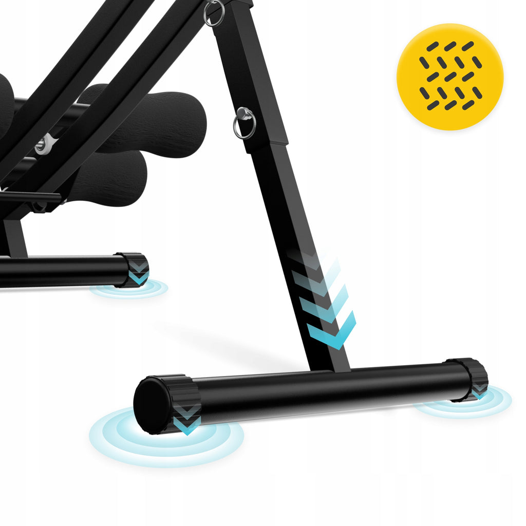 ABDOMINAL MUSCLE TRAINER ADJUSTABLE FOLDING FOR EXERCISE WITH COUNTER 4FIZJO