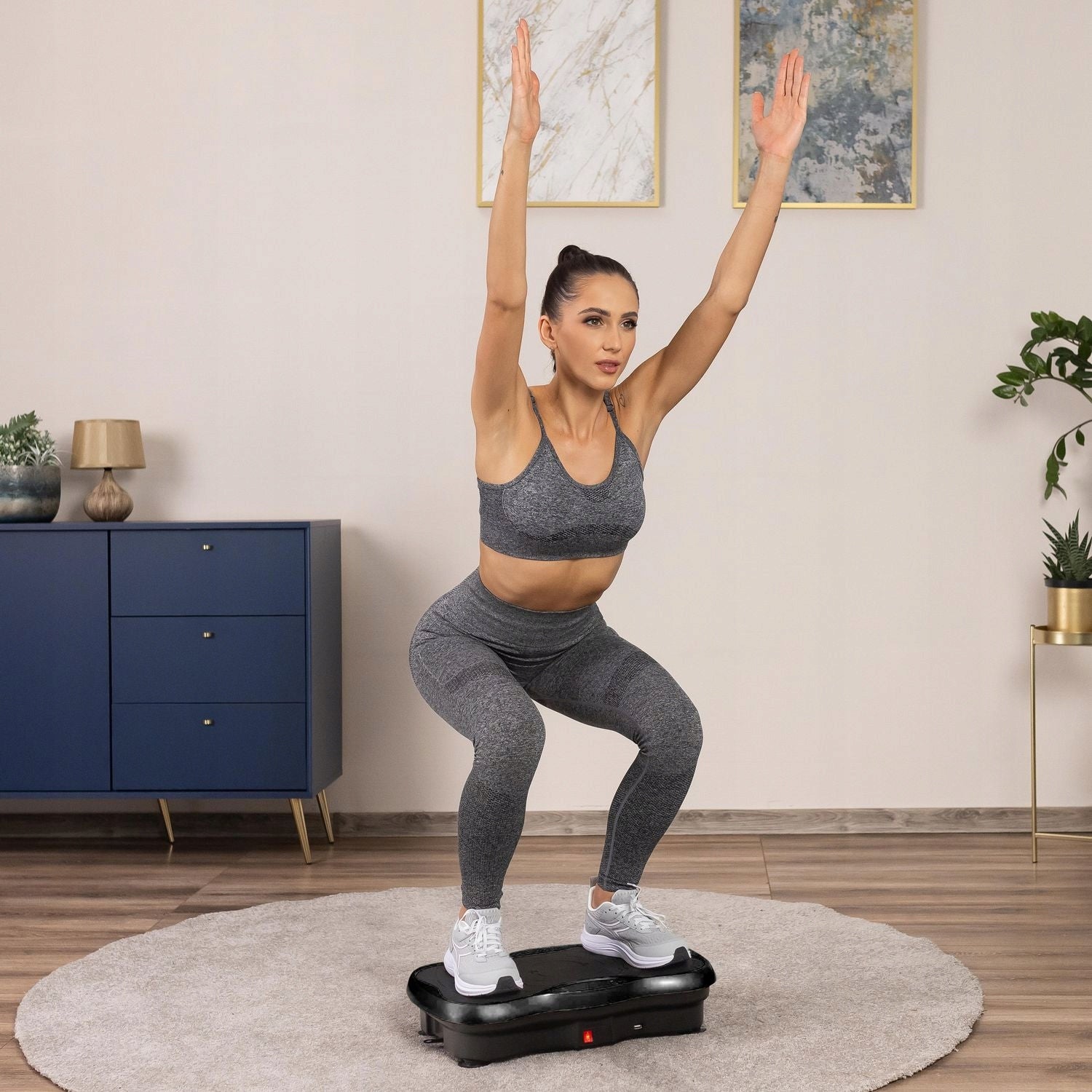VIBRATION PLATFORM VIBRATING TRAINING MASSAGER WITH REMOTE CONTROL XP500 GYMTEK