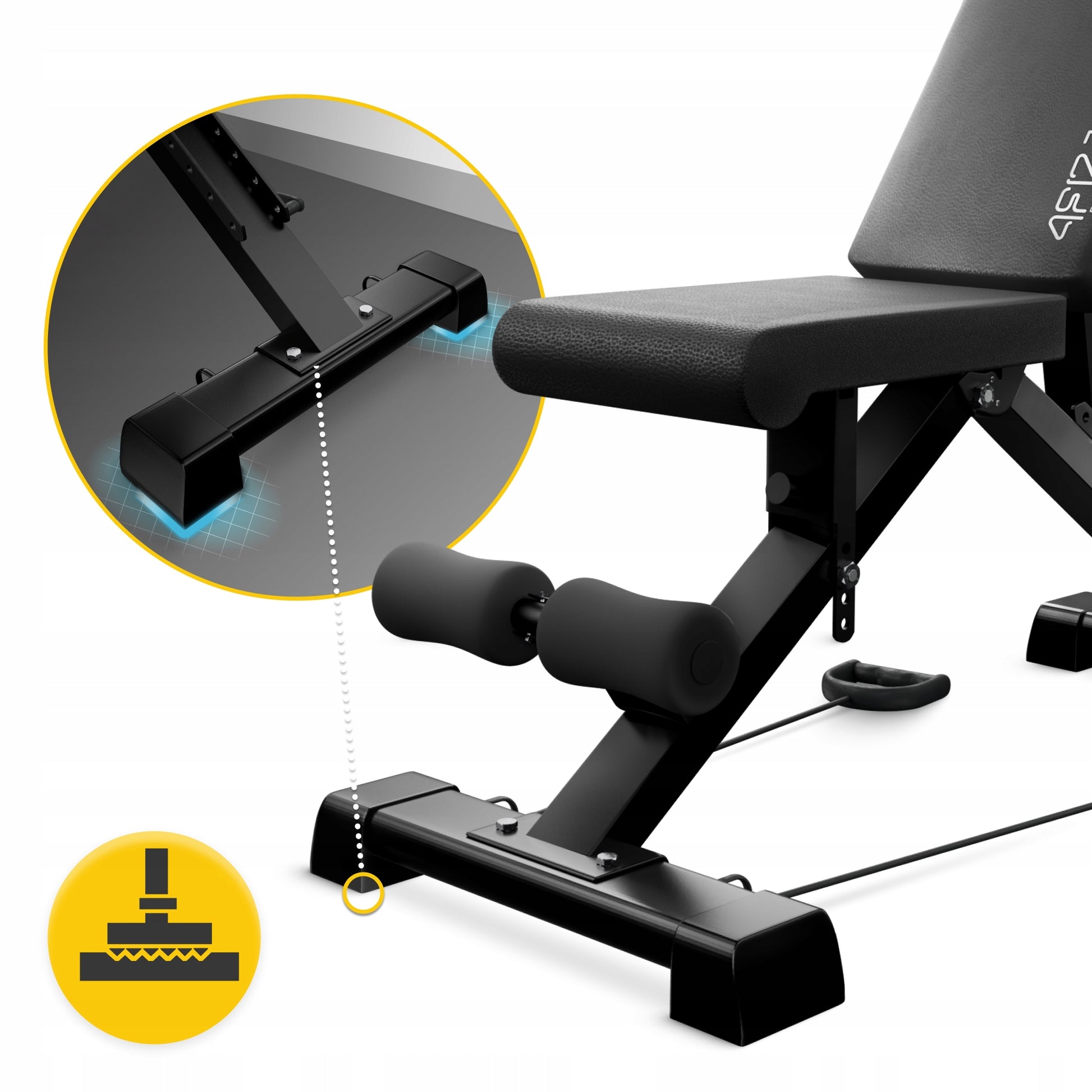 FOLDING WEIGHT BENCH ADJUSTABLE FOR EXERCISE STRAIGHT SLANTED BENCH EVO
