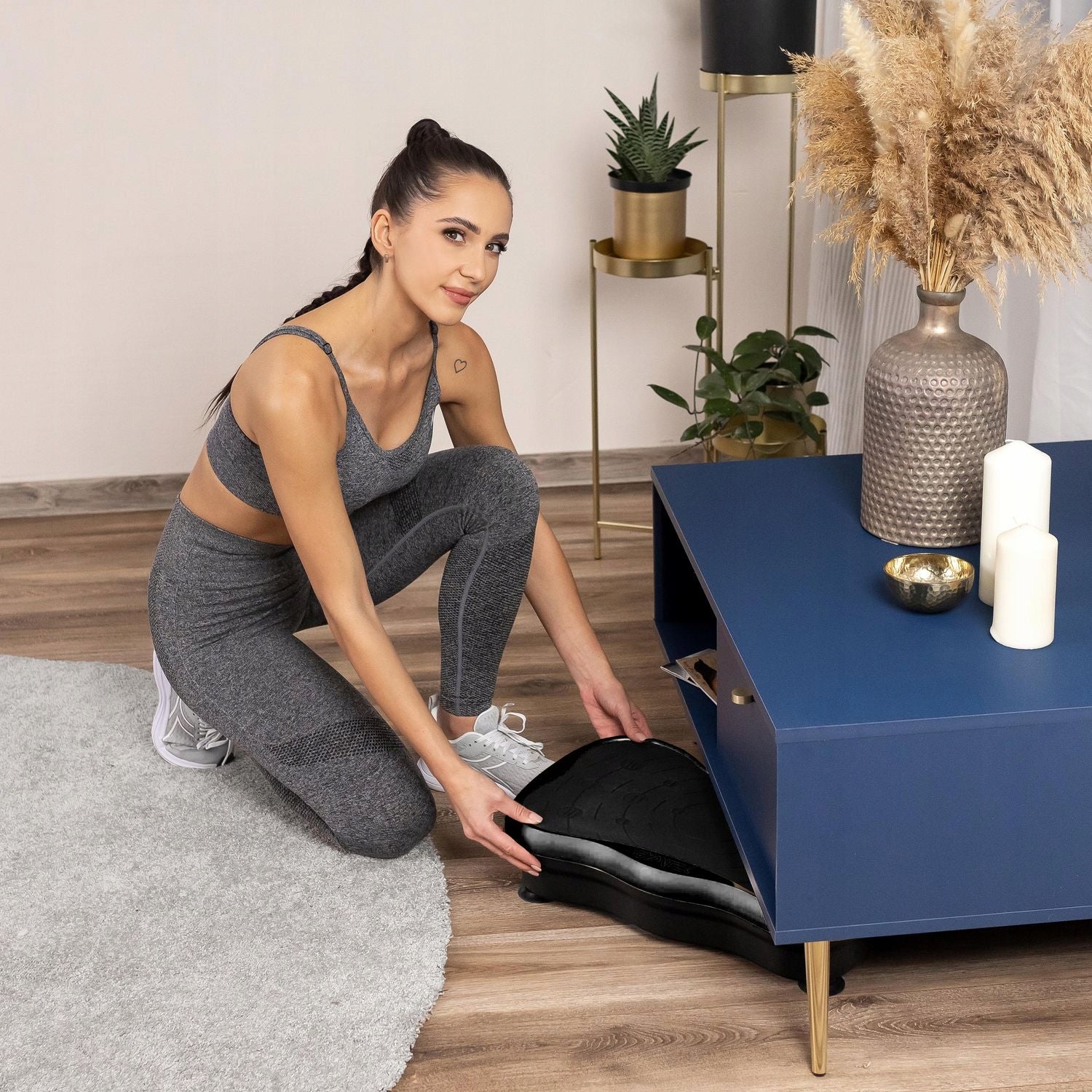 VIBRATION PLATFORM VIBRATING TRAINING MASSAGER WITH REMOTE CONTROL XP500 GYMTEK