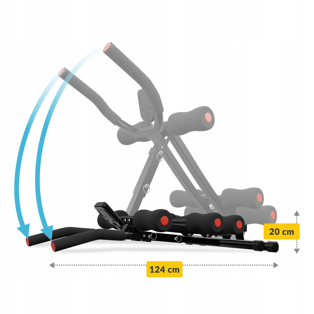 ABDOMINAL MUSCLE TRAINER ADJUSTABLE FOLDING FOR EXERCISE WITH COUNTER 4FIZJO