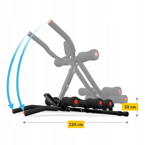 ABDOMINAL MUSCLE TRAINER ADJUSTABLE FOLDING FOR EXERCISE WITH COUNTER 4FIZJO