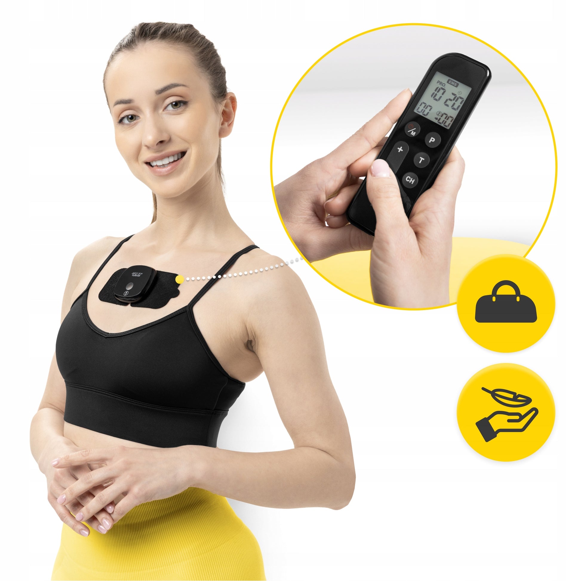 ELECTROSTIMULATOR MUSCLE MASSAGE STIMULATION ELECTROTHERAPY TENS EMS EVO 3in1