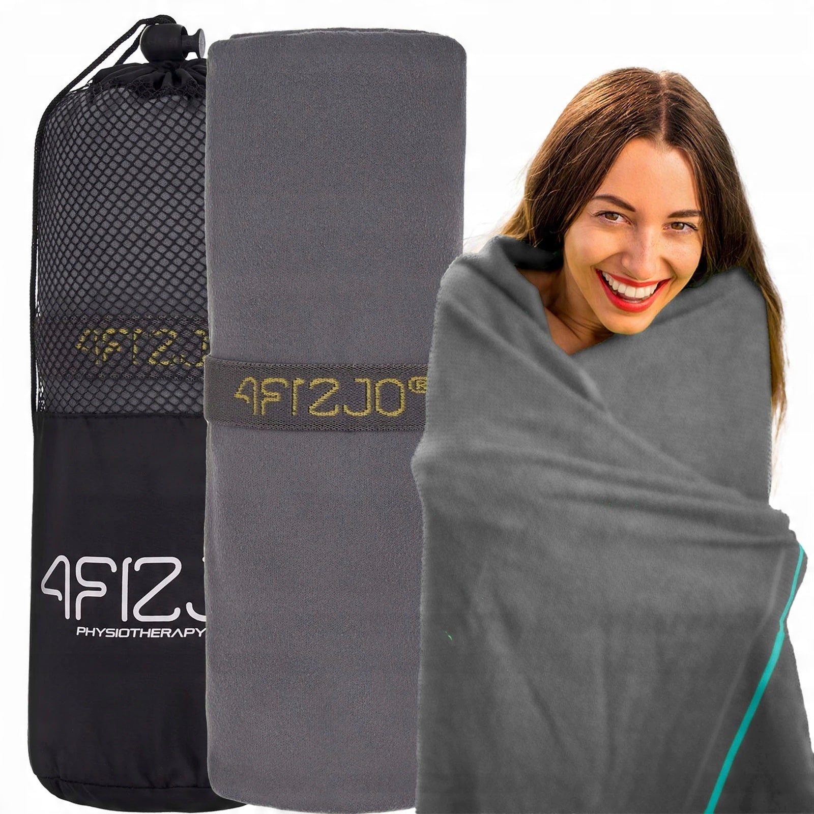QUICK-DRYING MICROFIBER BATH TOWEL FOR GYM LARGE 180 x 100 CM