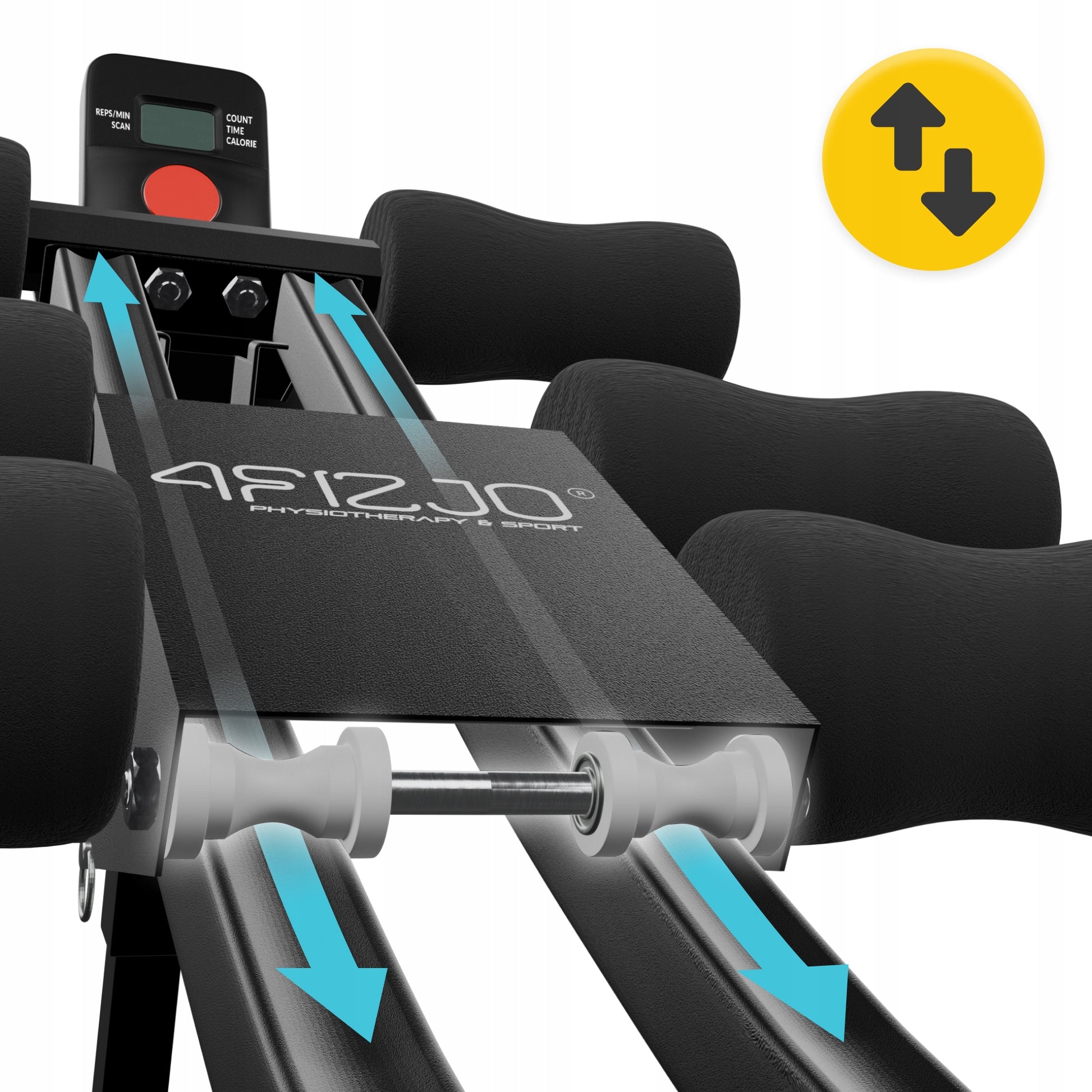 ABDOMINAL MUSCLE TRAINER ADJUSTABLE FOLDING FOR EXERCISE WITH COUNTER 4FIZJO