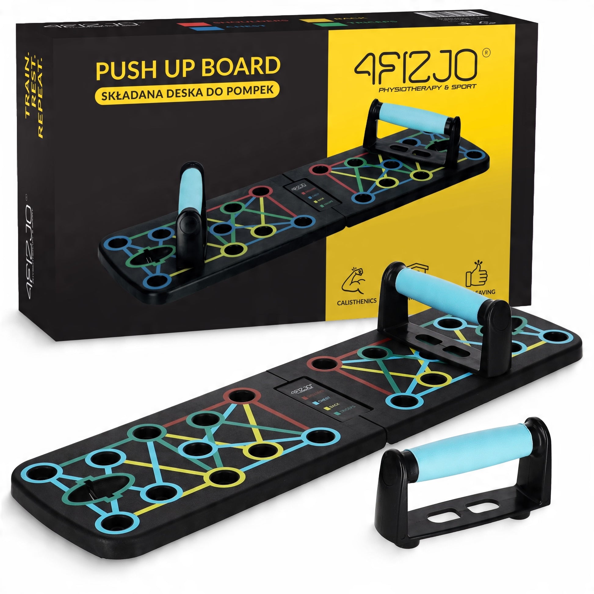 PUSH-UP BOARD EXERCISE PLATFORM HANDLES MULTIFUNCTIONAL PUSH UP BOARD