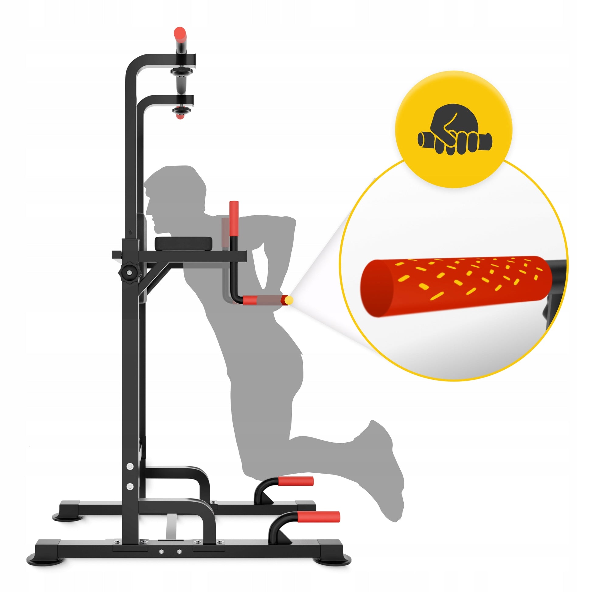 MULTIFUNCTION HANDRAIL FREESTANDING ADJUSTABLE TRAINING BAR WITH BENCH