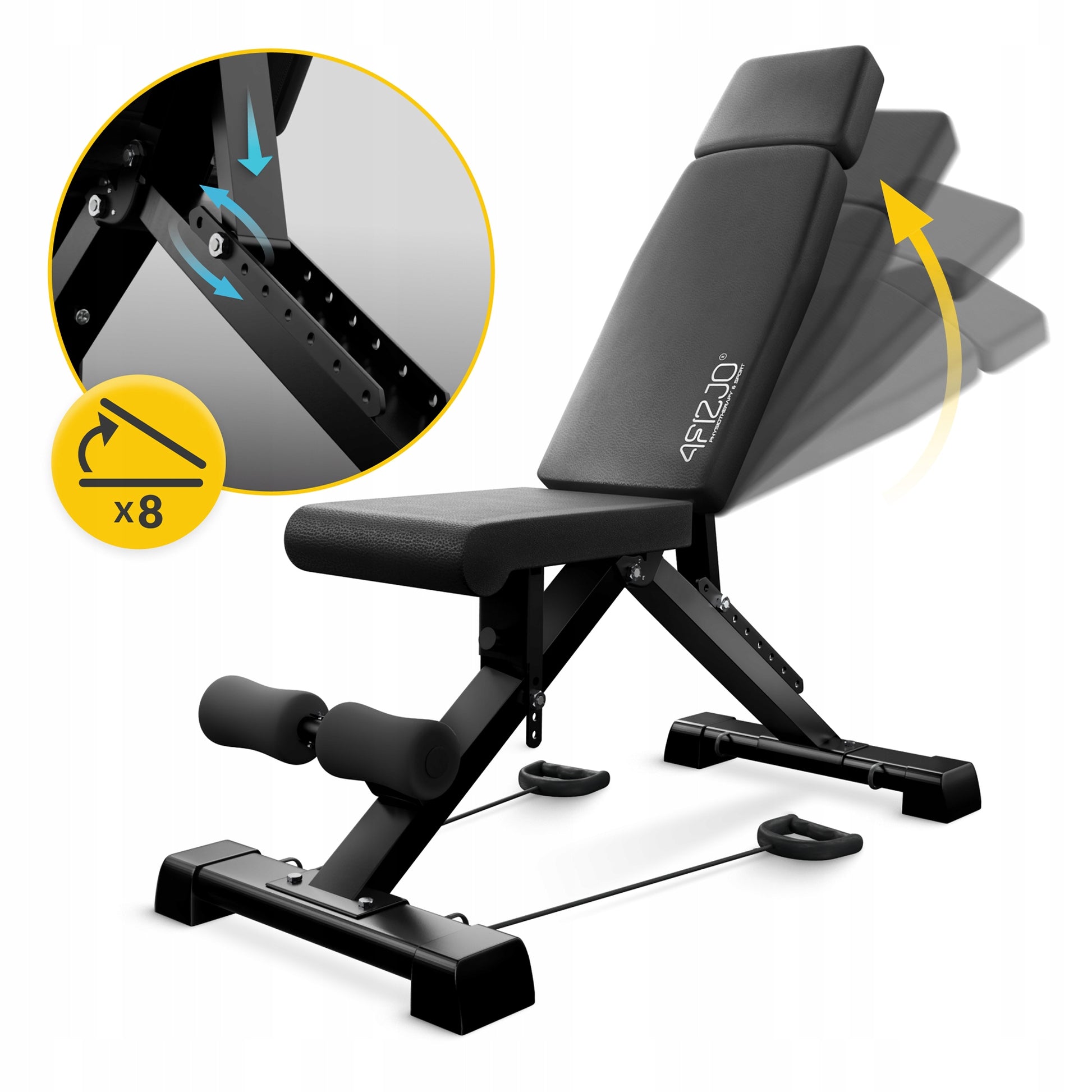 FOLDING WEIGHT BENCH ADJUSTABLE FOR EXERCISE STRAIGHT SLANTED BENCH EVO