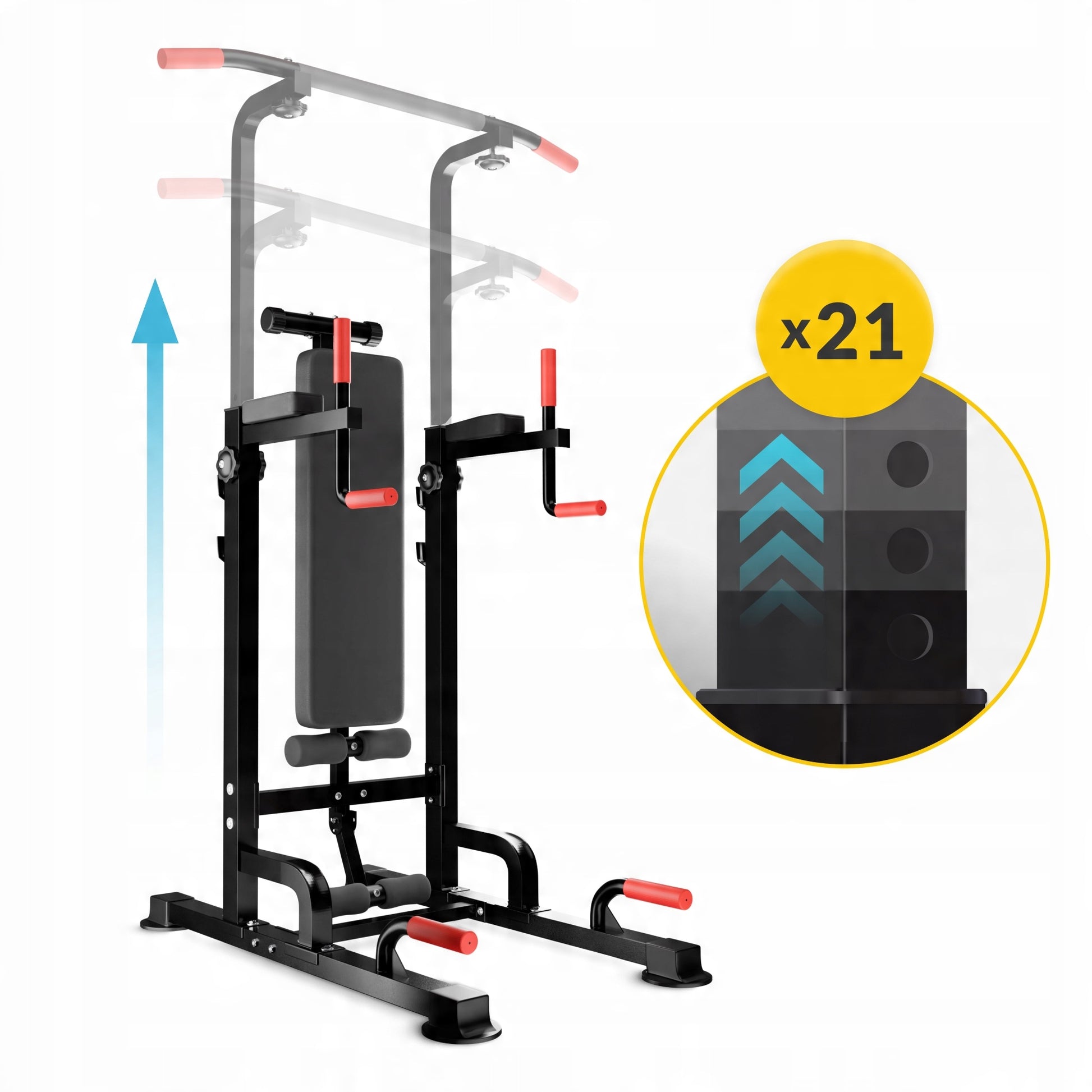 HANDRAIL MULTIFUNCTIONAL BENCH EXERCISE BENCH FREESTANDING PRO+