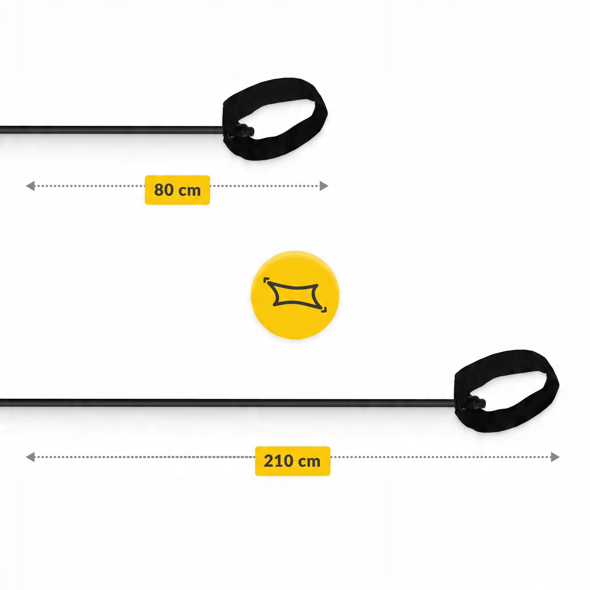 TRAINING STICK BAR WITH LOAD FOLDING RUBBER EXPANDERS PILATES
