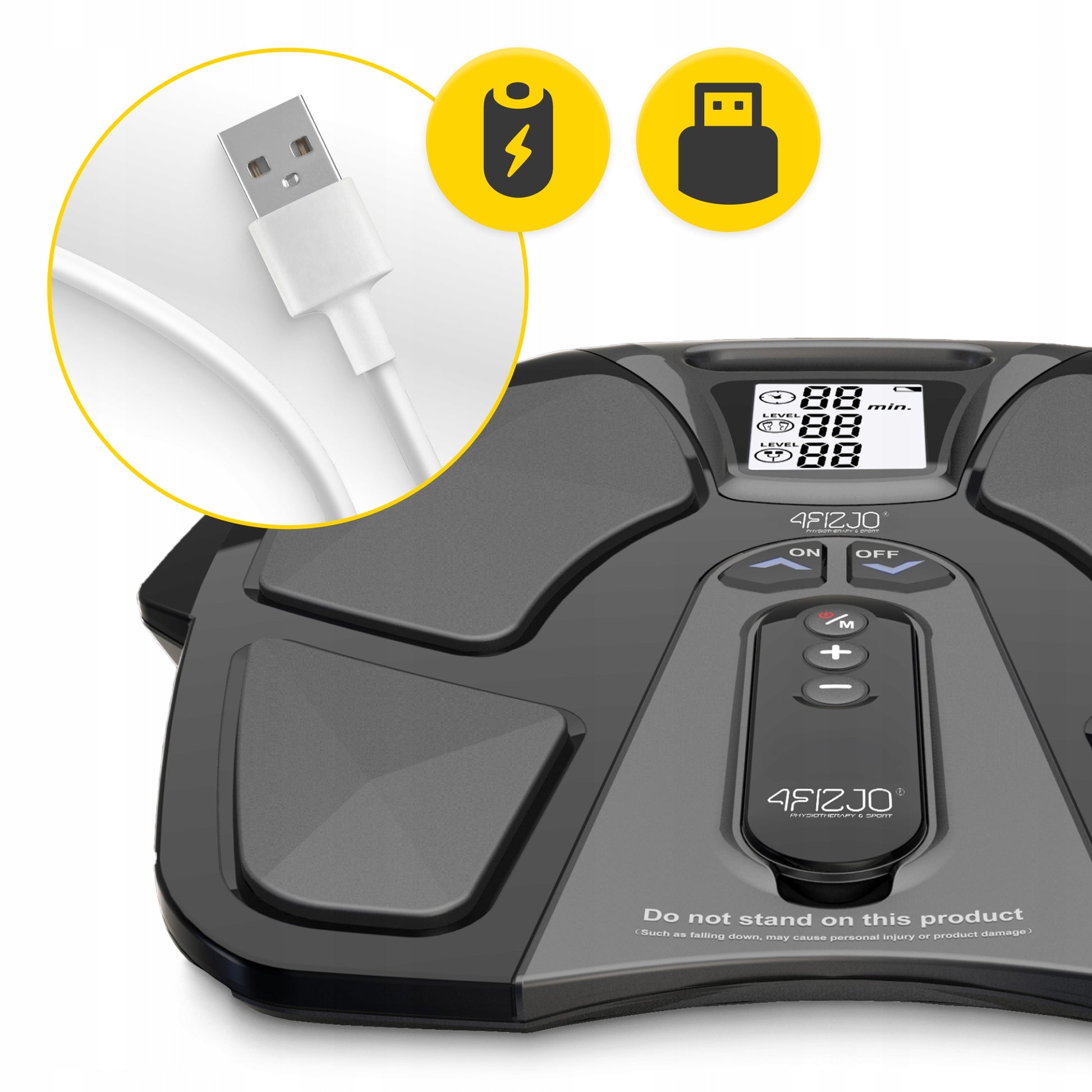 MUSCLE ELECTROSTIMULATOR MAT FOOT MASSAGER TENS EMS 2in1 FOR ACUPRESSURE PILOT